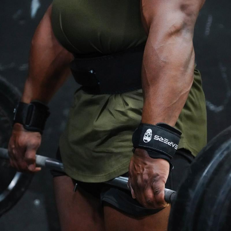 Premium Gymreapers Lifting Hooks for Better Muscle Focus and Grip Strength Relief - Navy