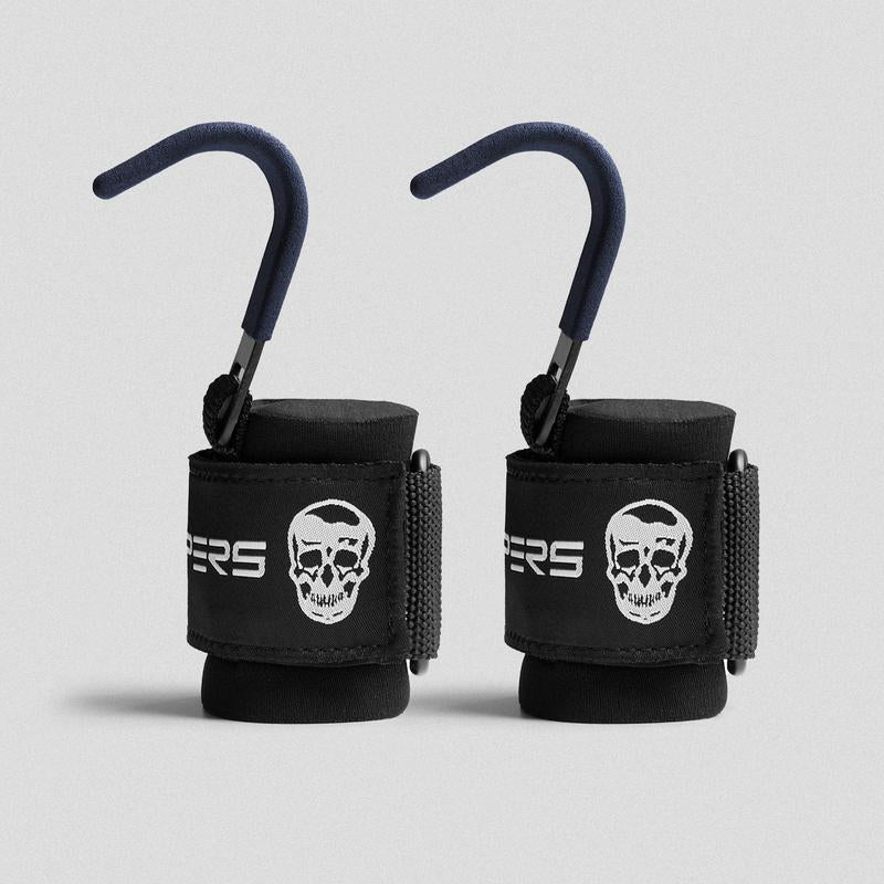 Premium Gymreapers Lifting Hooks for Better Muscle Focus and Grip Strength Relief - Navy