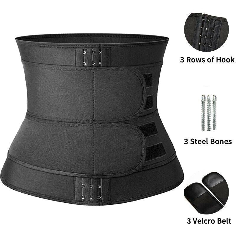 CATTIBOR Men Zipper Sauna Waist Trainer Cincher,Men Neoprene Workout Corset with Adjustable Hook & Eyes,Men & Women Trainer GYM Fitness Shapewear Sport Belt,Men Sportwear Polyster