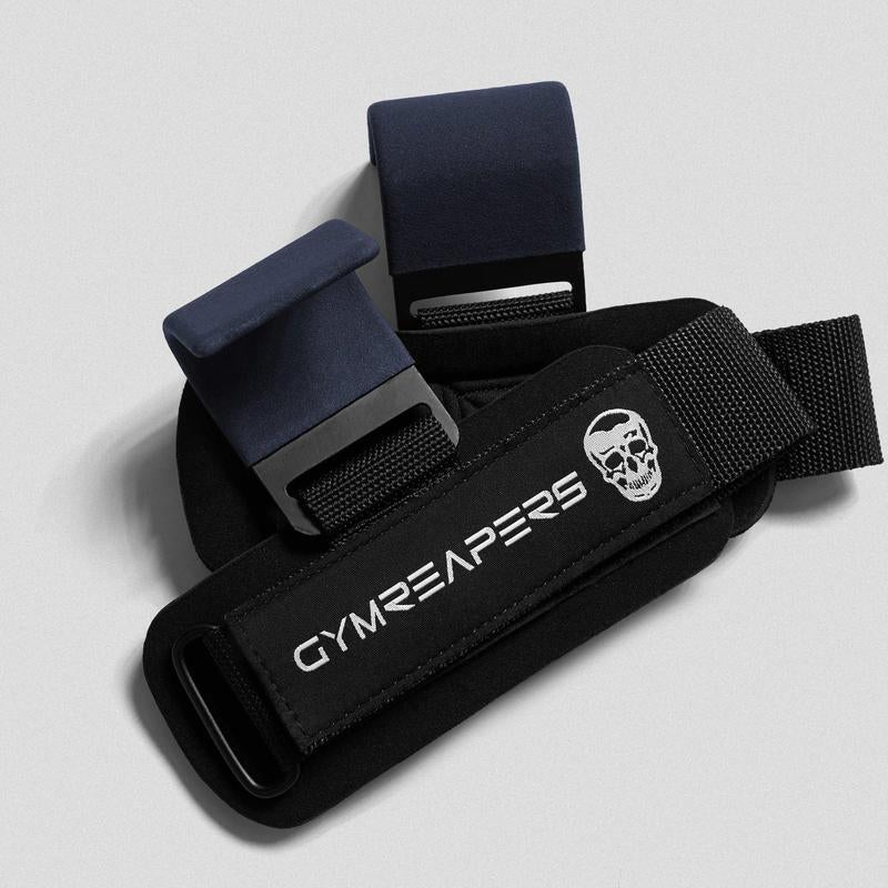 Premium Gymreapers Lifting Hooks for Better Muscle Focus and Grip Strength Relief - Navy