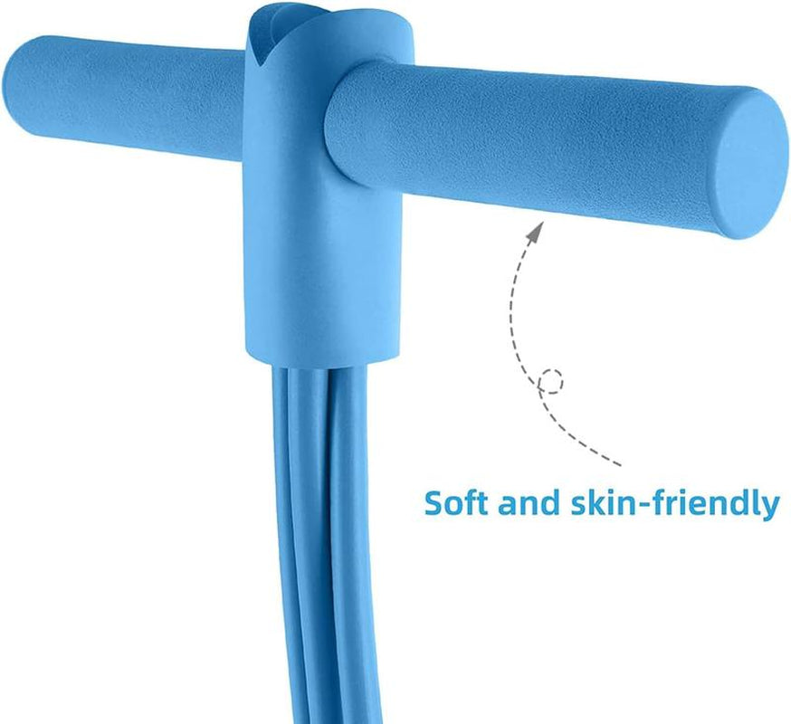 4-Tube Multi - Function Tension Rope with Handles - Home Gym Sit - up & Tummy Training Equipment for Men & Women