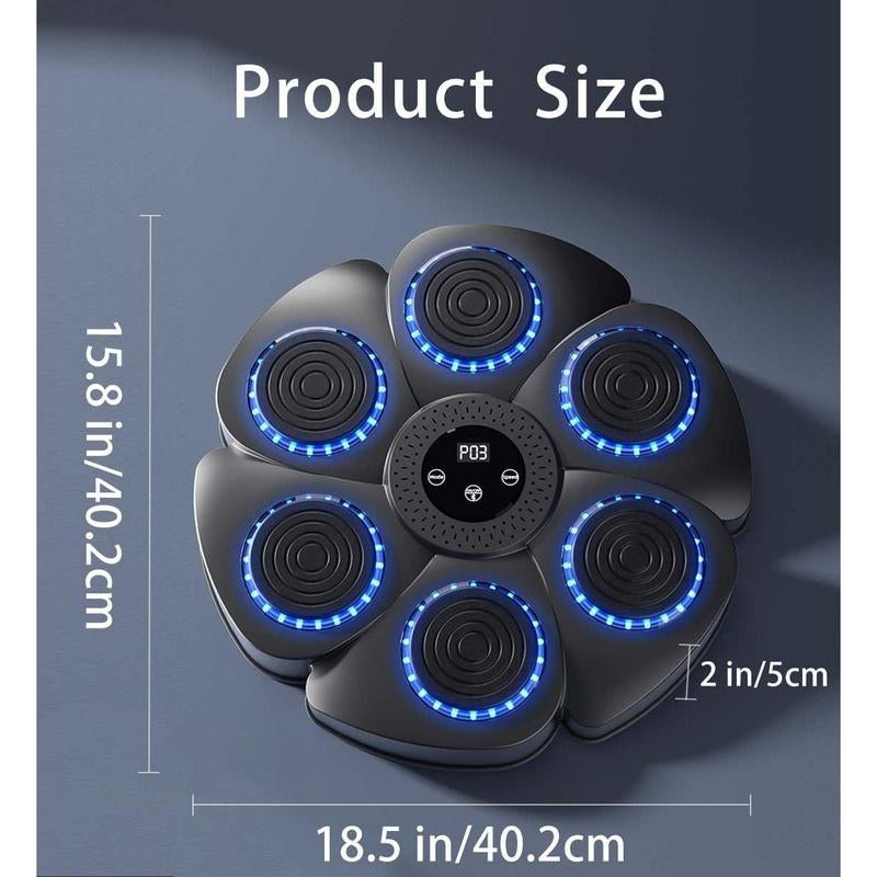 Music Boxing Machine with Boxing Gloves, Smart Bluetooth Boxing Equipment Wall Mounted Punching Pad with 9 Modes and 18 Speeds, Boxing Training Target Workout for Adults