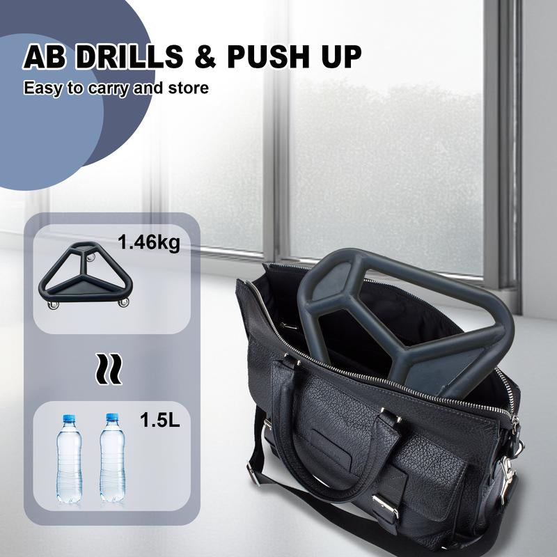 HOTWAVE Abdominal Muscle Wheel Triangle Wheel 360° Rotation Suitable for Men and Women Home Fitness Equipment