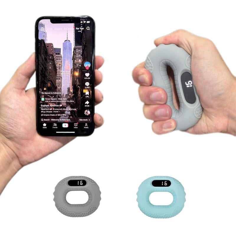 Bluetooth Hand Grip Strengthener Finger Grip Exerciser Flexible Hand Grip Forearm Exerciser for Workout Suitable for Swiping Short Videos & Turning E-Book Pages Entertainment and Release Stress Coexist
