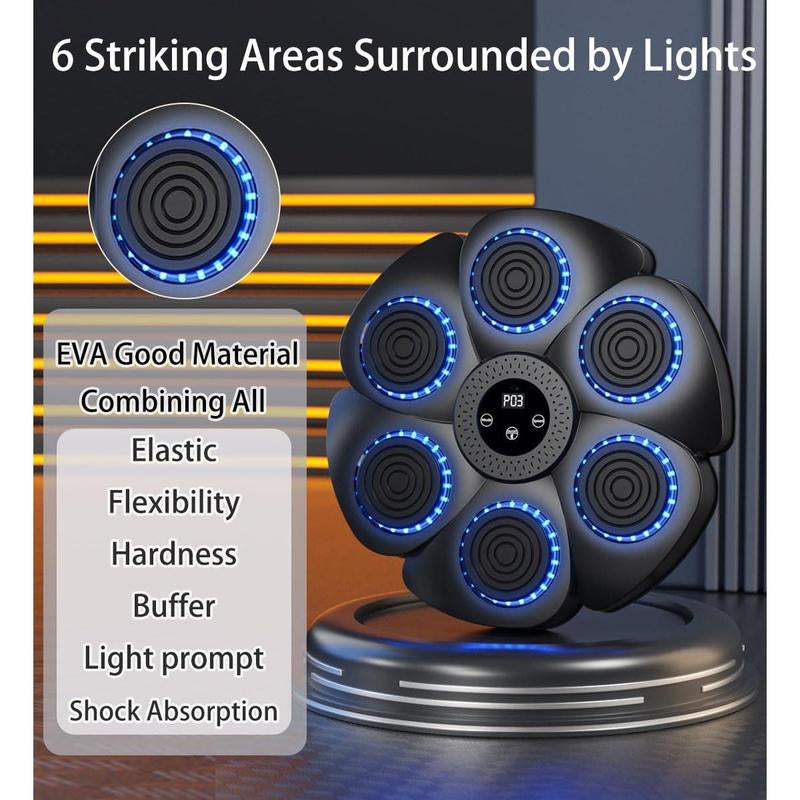 Music Boxing Machine with Boxing Gloves, Smart Bluetooth Boxing Equipment Wall Mounted Punching Pad with 9 Modes and 18 Speeds, Boxing Training Target Workout for Adults