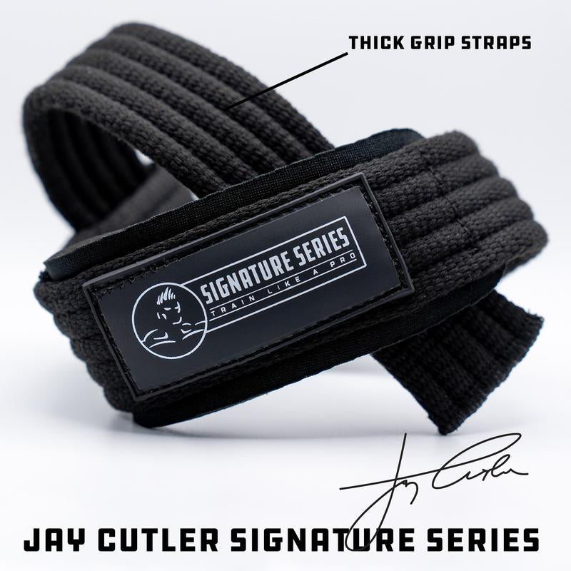 Jay Cutler Signature Series D Ring Lifting Straps - Maximum Support, Padded Back, Thick Strap for Superior Grip, Durable & Reliable Design